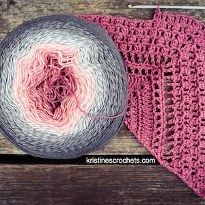 CROCHET PATTERN - Rose Sienna Triangle Shawl Written Pattern Instant PDF Download | English image 3