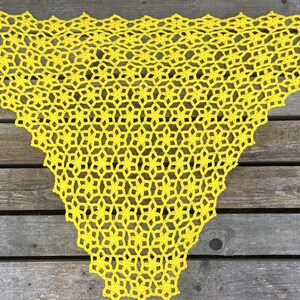 CROCHET PATTERN Sunny Star Flower Motif Scarf Shawl Written Pattern PDF English image 6