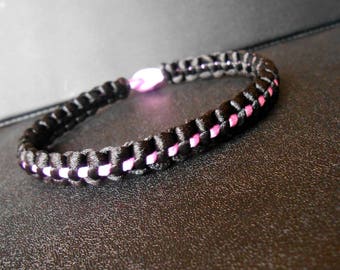 Bracelet "Licorice" black and pink (heliotrope)