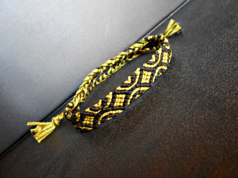 Friendship Bracelet friendship black and green olive