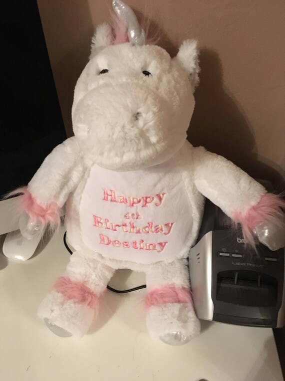 personalised unicorn teddy