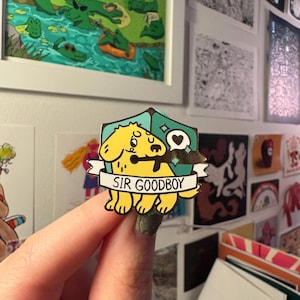 Sir GoodBoy Dog Enamel Pin