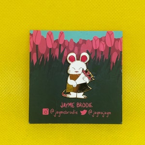 Maus Blumenstrauß Emaille Pin