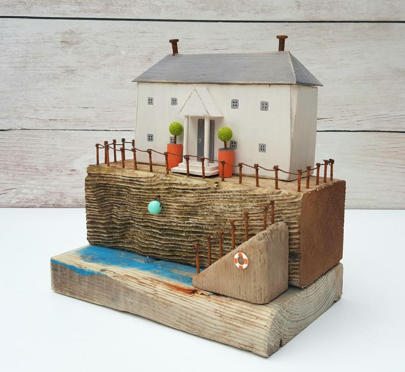 Driftwood Gift Called 'the Grand House' Ideal Housewarming Present Etsy