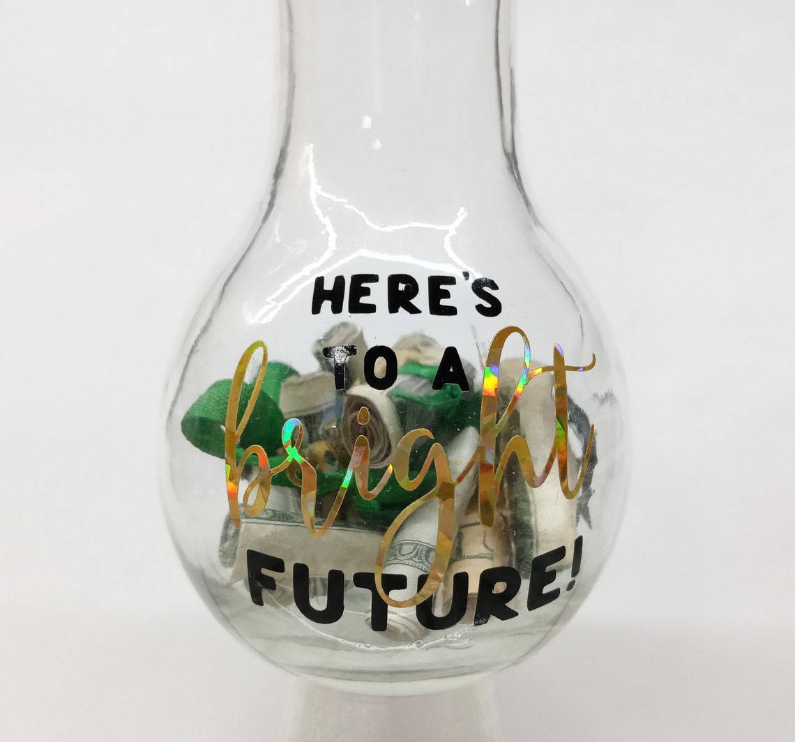 Here's to a Bright Future Light Bulb Gift Graduation Etsy