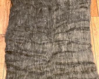Spinner’s Dream Luxe Alpaca Jumbo Batts that’s Ultra Soft & Charcoal Grey-Black Color
