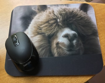 Alpaca Mousepad/ Computer Mousepad/Computer Accessory/ Alpaca Gift/Cute Alpaca/ Foam Pad/ Large Mousepad