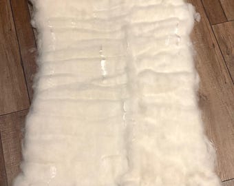 Spinner’s Dream Luxe Jumbo White Alpaca Batt with Bamboo Accents