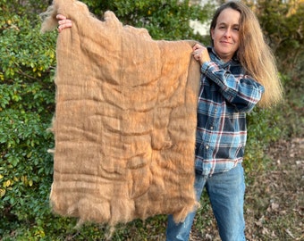 Spinner’s Dream Luxe Jumbo Alpaca Batt that’s Ultra Soft & Cinnamon Brown Color