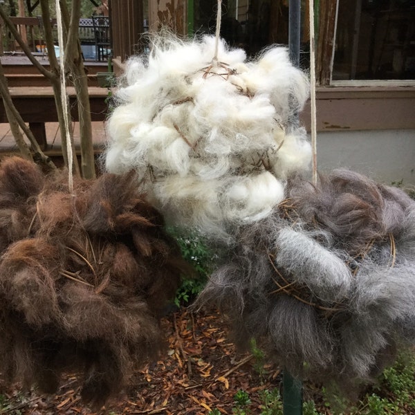 Mega Alpaca Fiber Bird Nesting Ball with Refill Bag
