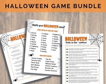 Halloween Game Bundle, Printable Halloween Party Games, Halloween Games for Kids, Halloween Activities, Classroom Halloween Party Games