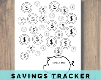 Savings Tracker, Savings Printable, Savings Planner, Savings Challenge, Baby Steps, Debt Free, Savings Chart, Emergency Fund, Sinking Fund
