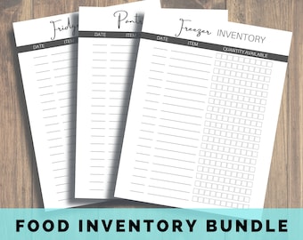 Freezer Inventory, Pantry Inventory, Fridge Inventory, Kitchen Inventory, Printable Inventory, Inventory Tracker, Freezer Organization