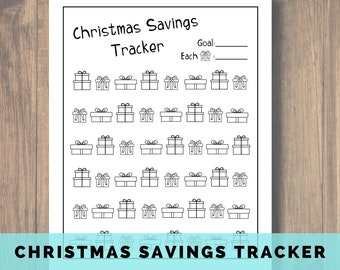 Savings Tracker Printable, Christmas Savings, Sinking Fund, Holiday Savings Fund, Christmas Budget, Savings Printable, Savings Planner