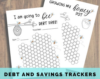 Debt Tracker and Savings Tracker Bundle, Debt Free, Baby Steps, Emergency Fund, Loan Repayment, Dave Ramsey, Sinking Fund, Debt Payoff