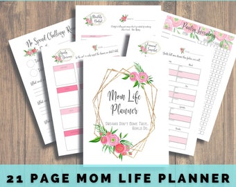 Mom Life Planner, Budget Planner, Family Planner, Life Planner, Busy Mom Planner, Home Organization, Household Binder, Household Planner