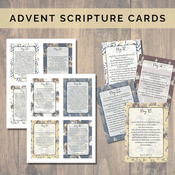 Advent Cards - Etsy