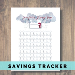 Savings Challenge, Sinking Fund, Savings Printable, Emergency Fund, Savings Tracker, Savings Chart, Goal Tracker, Debt Snowball, Debt Free image 1