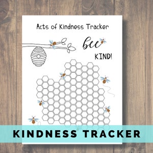 Acts of Kindness Tracker, Be Kind, Weltkindheitstag, Zufällige Taten der Güte, Kindness für Kinder druckbar, Taten der Güte, Kindness