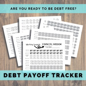 Rastreador de deudas imprimible, Libertad financiera, Libre de deudas, Bola de nieve de deudas, Pago de deudas, Dave Ramsey, Baby Steps, Préstamo 401K, Préstamos para estudiantes, Médico