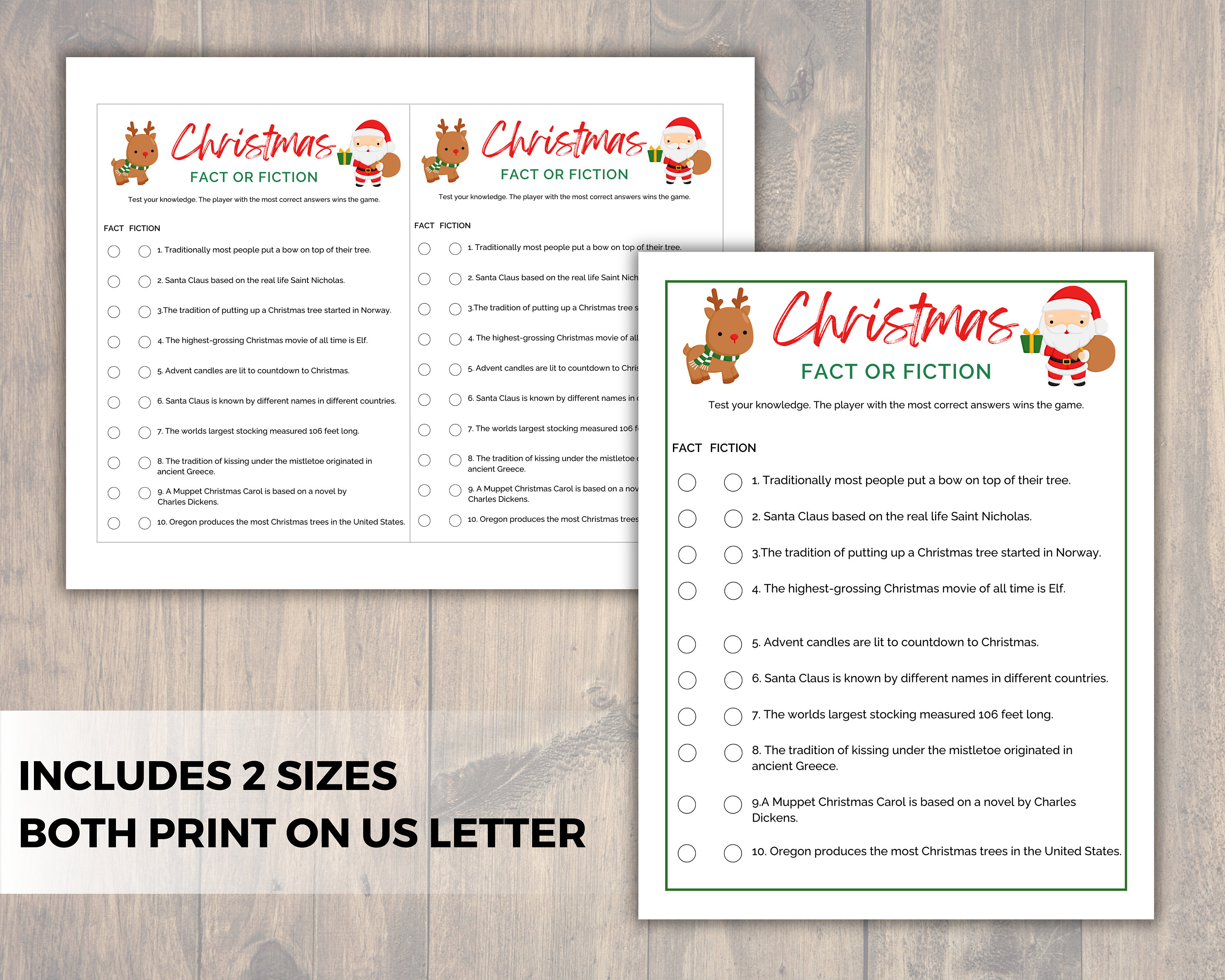 Printable Christmas Game Bundle, Holiday Party Games, Christmas Trivia ...