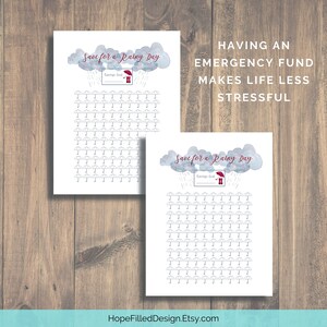 Savings Challenge, Sinking Fund, Savings Printable, Emergency Fund, Savings Tracker, Savings Chart, Goal Tracker, Debt Snowball, Debt Free image 4