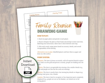 Family Reunion Printable Game, Games for Family Party, Family Reunion Kids, Icebreaker Game for Reunion, Games for Family to Connect