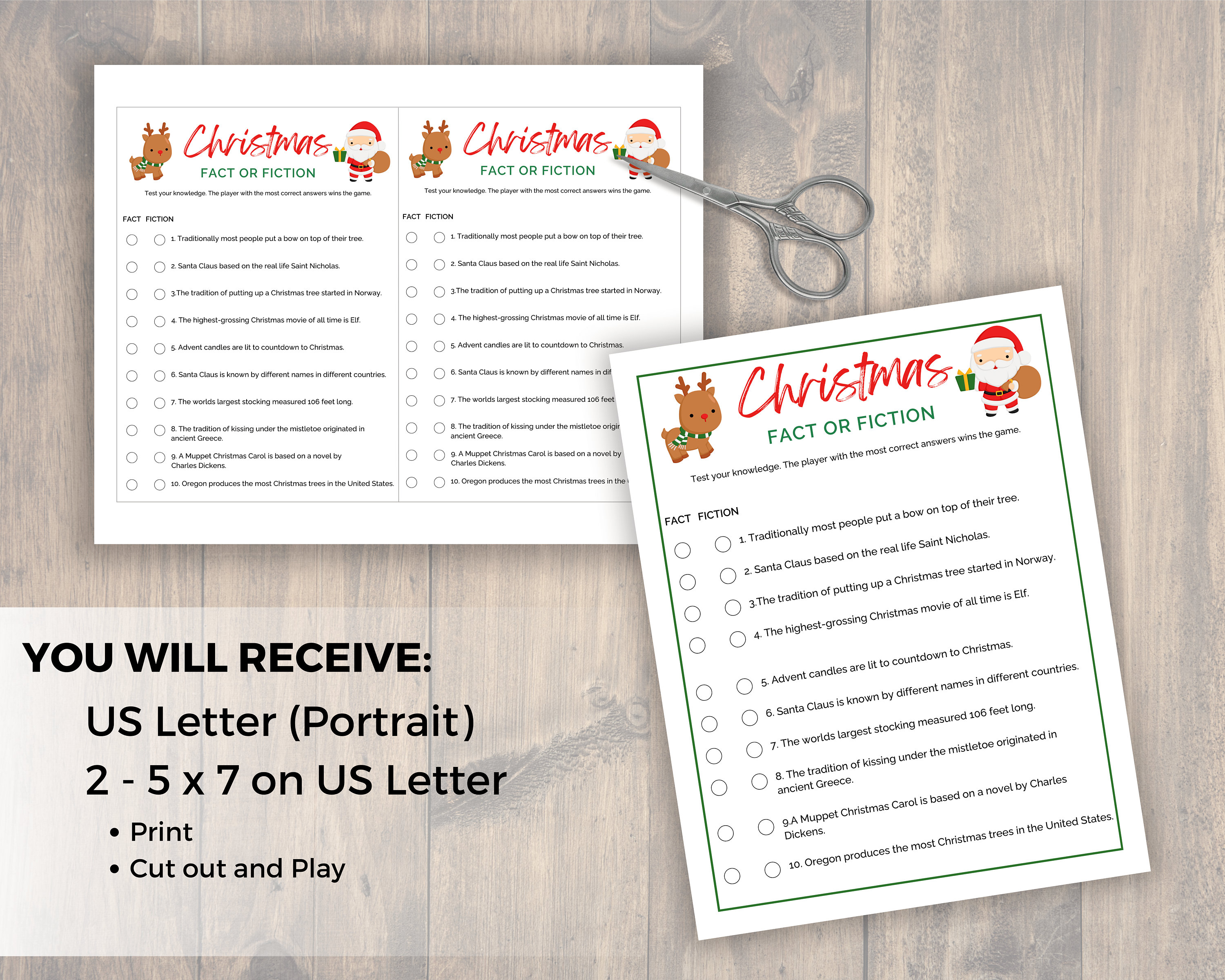 2 Christmas Trivia Printable Games, Christmas Movie Trivia, Winter ...