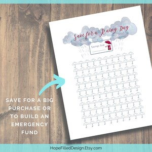 Savings Challenge, Sinking Fund, Savings Printable, Emergency Fund, Savings Tracker, Savings Chart, Goal Tracker, Debt Snowball, Debt Free image 6