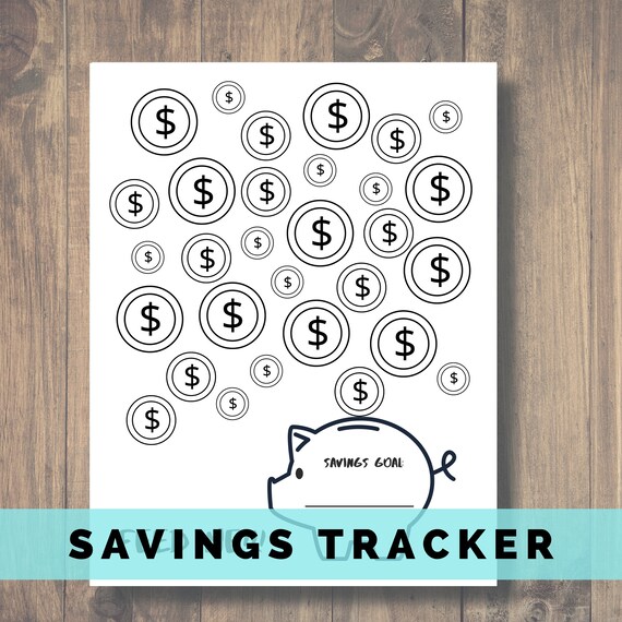 Savings Tracker Savings Printable Savings Planner Savings - Etsy