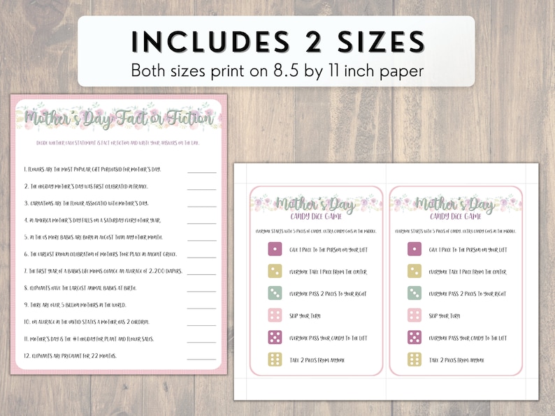 Printable Mother's Day Game Bundle, Mothers Day Brunch or Dinner ...