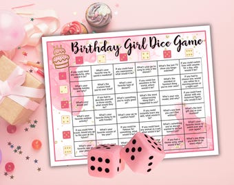 Birthday Party Dice Game, Slumber Party Games, Birthday Trivia, Teen Birthday Games