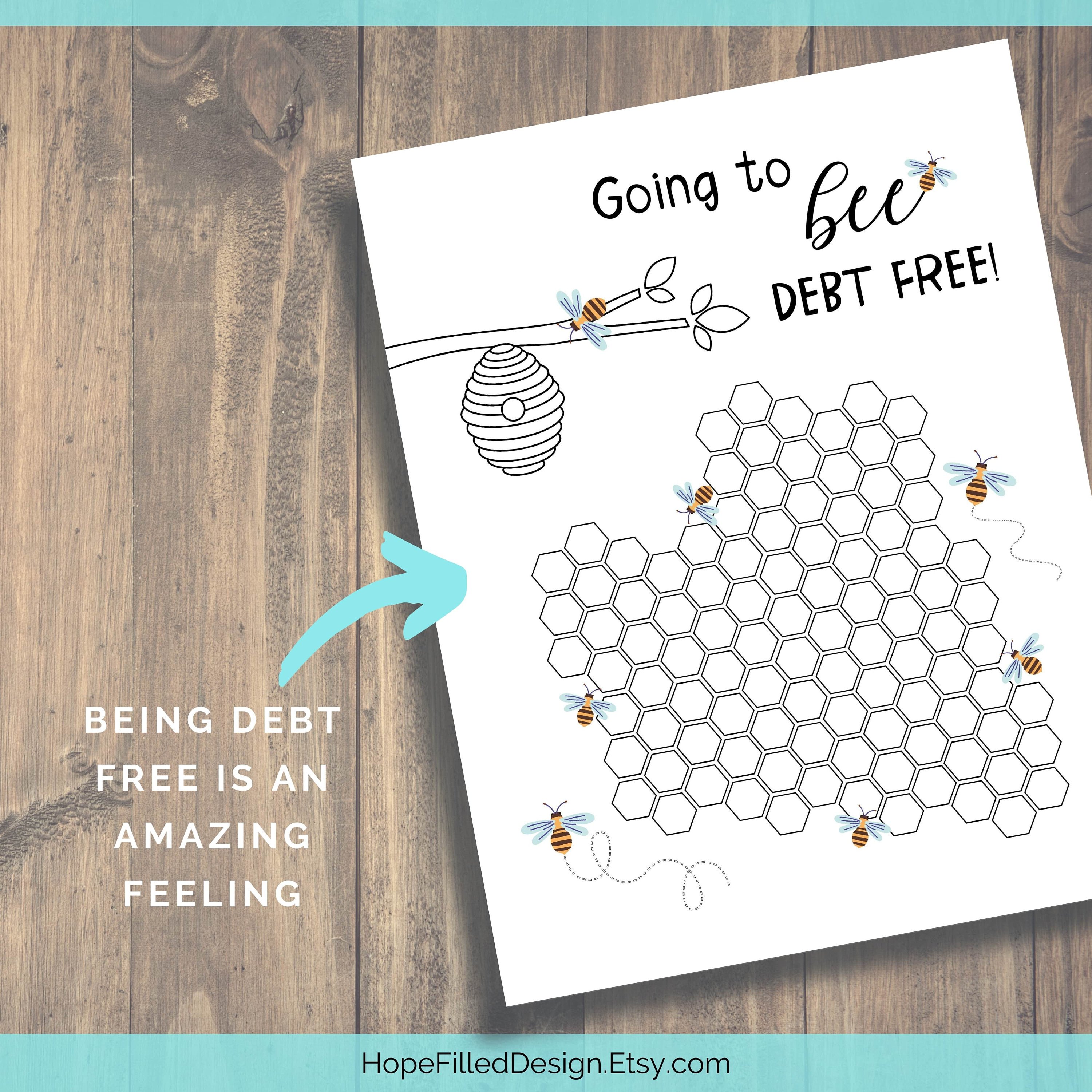 Printable Debt Payoff Tracker, Bee Debt Free, Dave Ramsey Baby Steps ...