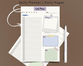 Minimalist Daily Planner Printable | Aesthetic To-Do List (PDF)