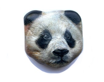 Panda Rock | Panda Bear Worry Stone | Paperweight