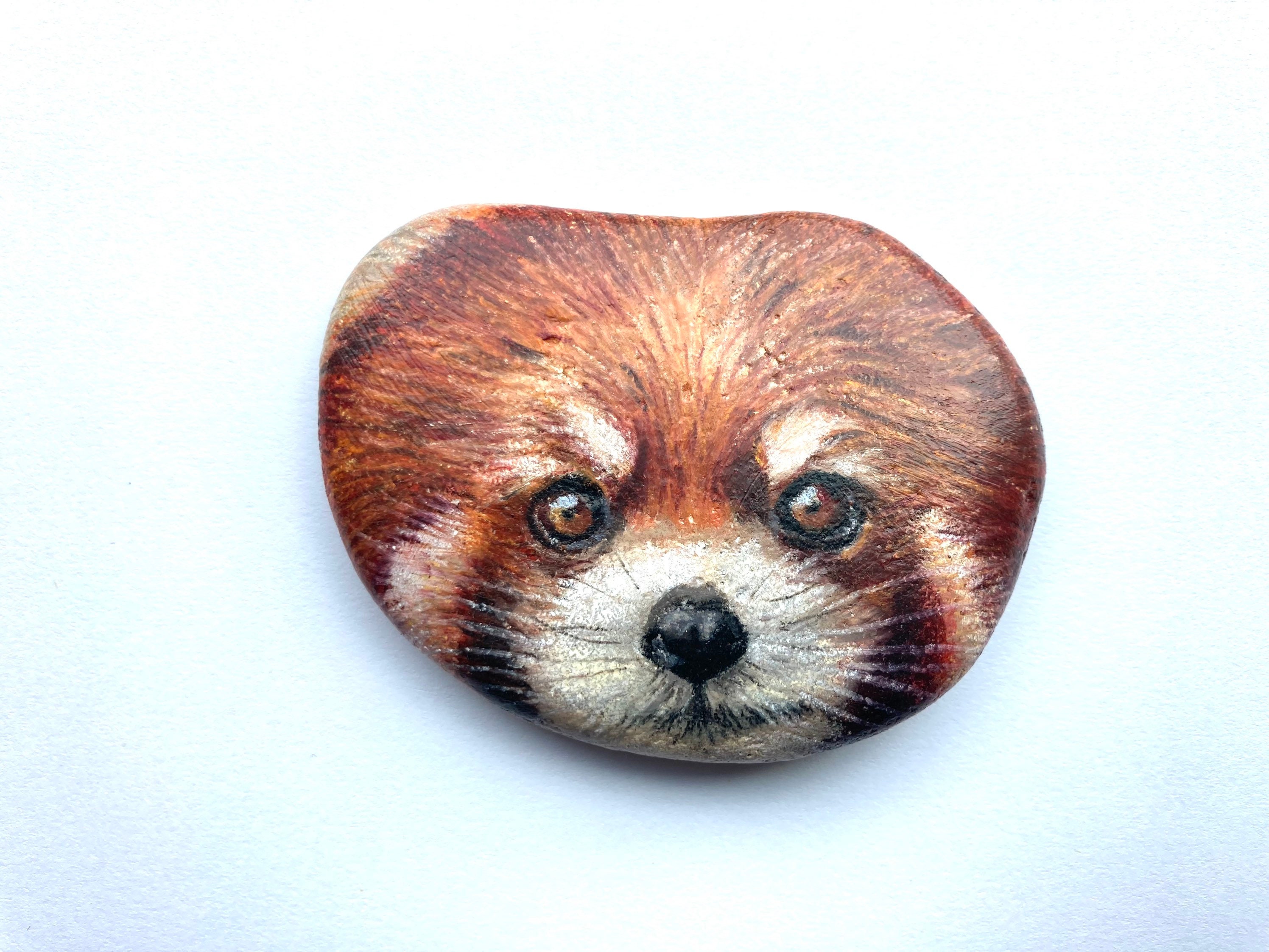 Red Panda Rock Paperweightt - Etsy