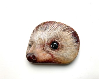 Hedgehog Rock | Animal Rock Art | Animal Worry Stone