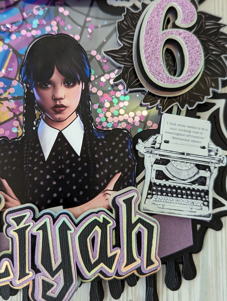 Wednesday Addams Cake Topper Wednesday Birthday Party Etsy