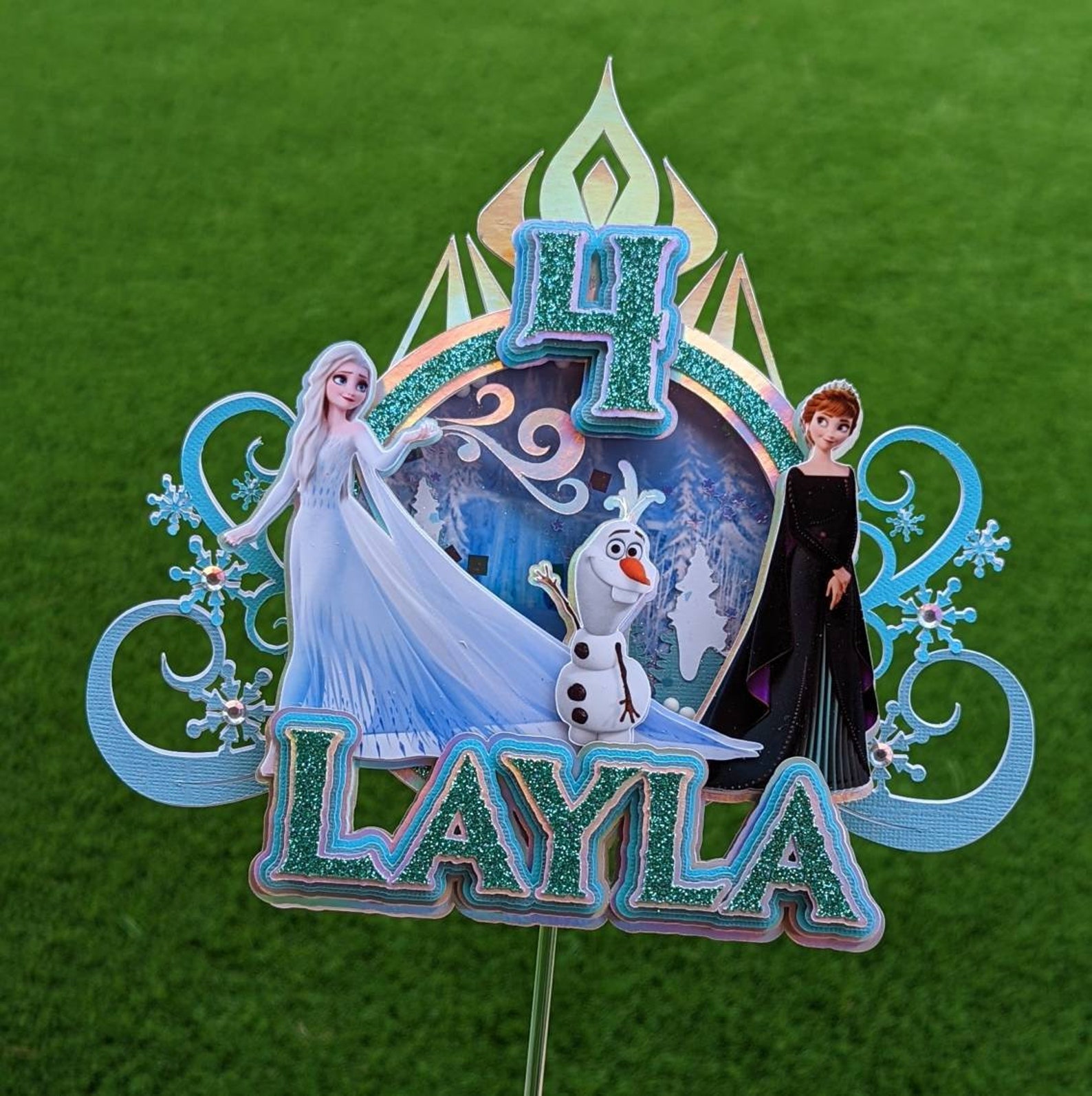 Frozen Cake Topper Frozen Party Elsa and Anna Cake Topper Etsy