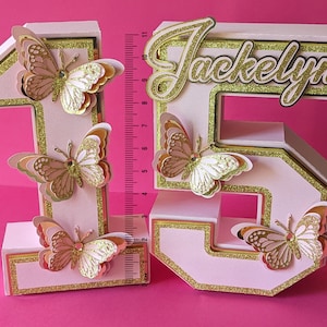 Quinceañera 3D numbers, free standing numbers, 3D numbers, custom made 3D numbers, quinceañera decorations, sweet 15 party