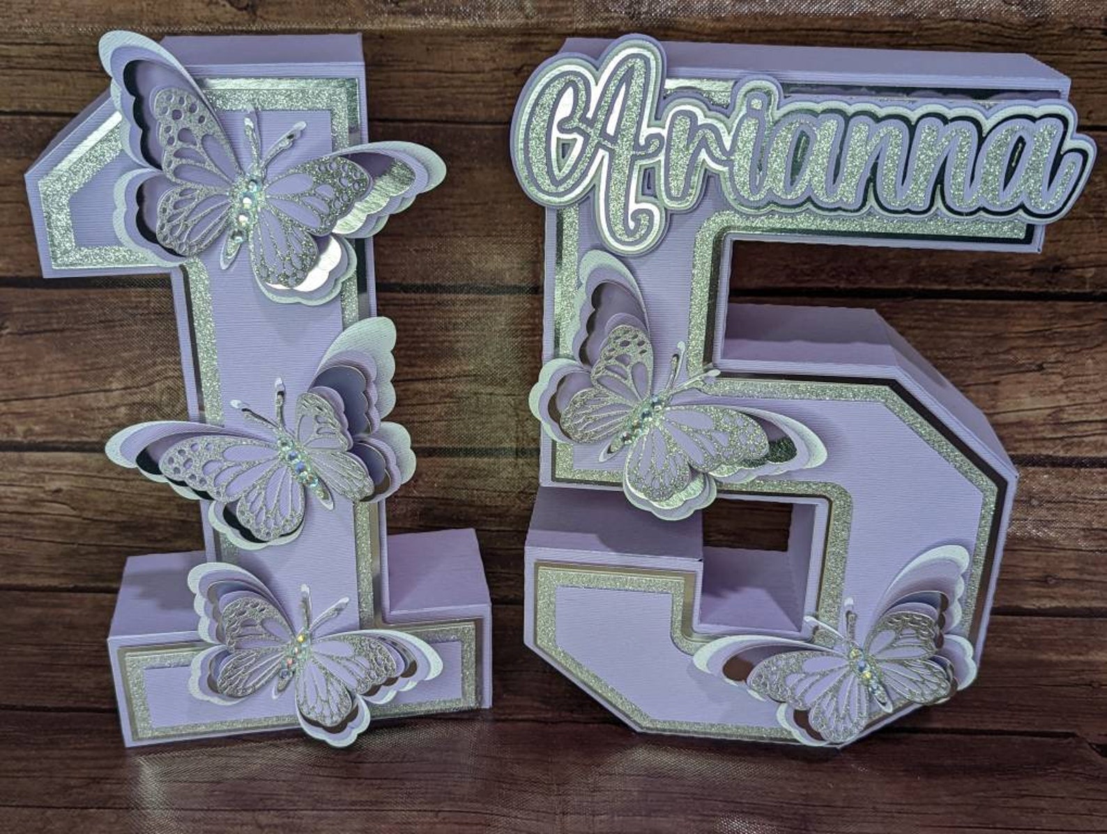 Quinceañera 3D Numbers Free Standing Numbers 3D Numbers - Etsy