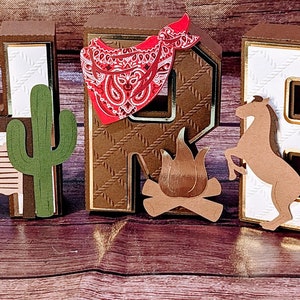 Western 3D letters, western party, western theme party decor, western birthday party decor