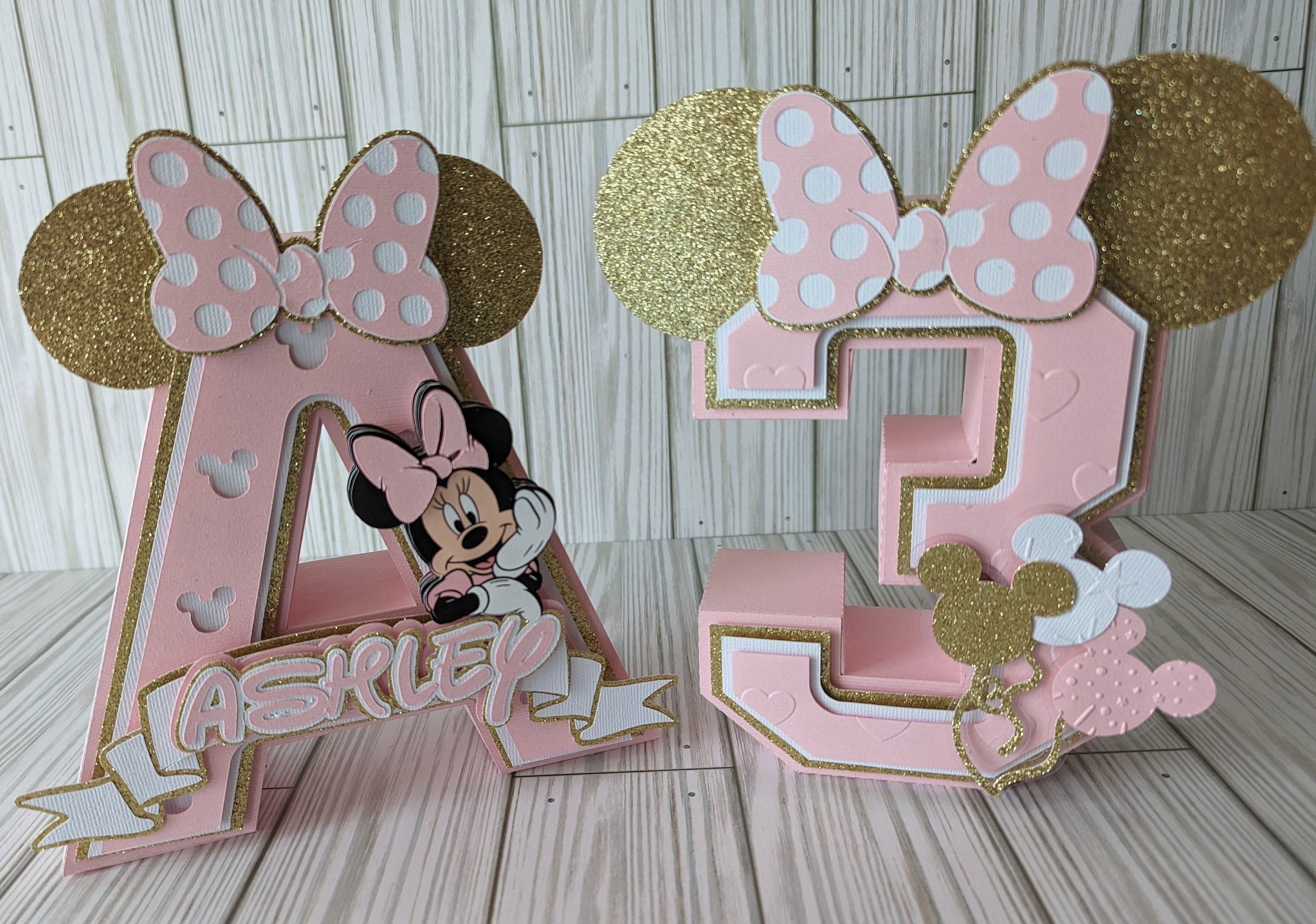 Minnie Mouse Party Decor 3d Letter3d Number Minnie Mouse 3d 