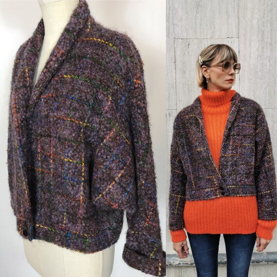 1980's wool bomber, Vintage bomber jacket, Wool ja