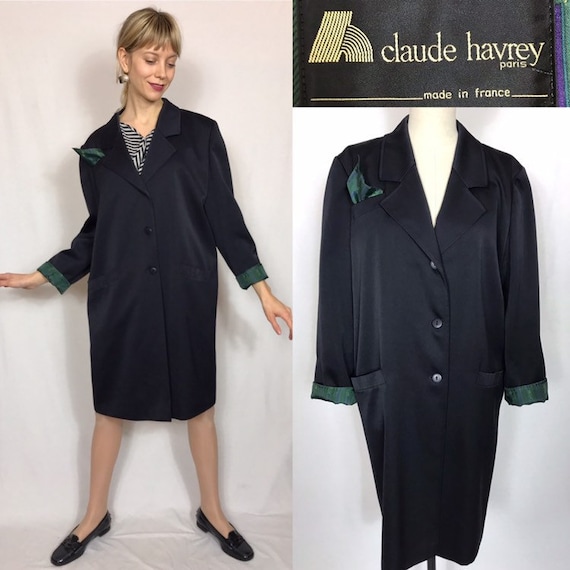 1980's Claude Hevrey Paris oversized blazer, Desig