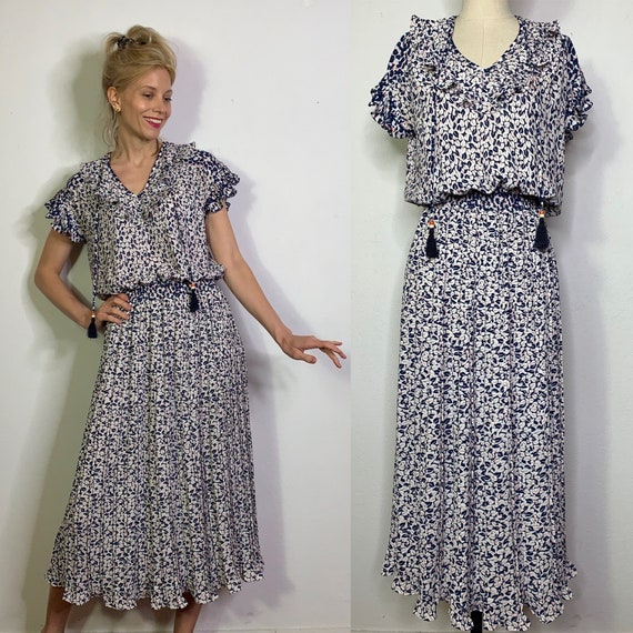 DIANE FREIS vintage dress, 1980’s dress, Boho dre… - image 1