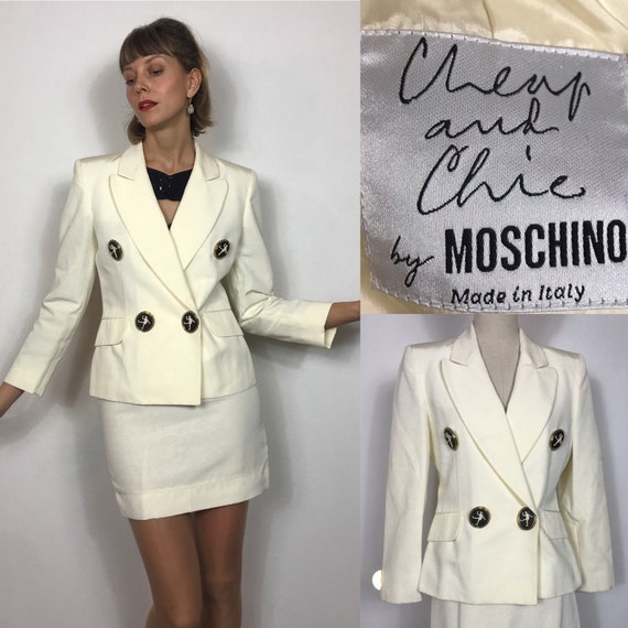 WOW! 1990’s MOSCHINO skirt suit, Designer suit, Mo