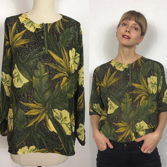 1990’s tunic, Vintage blouse, Vintage tunic, Jungl