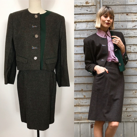 1990’s Austrian wool suit, Autumn suit, Winter sui