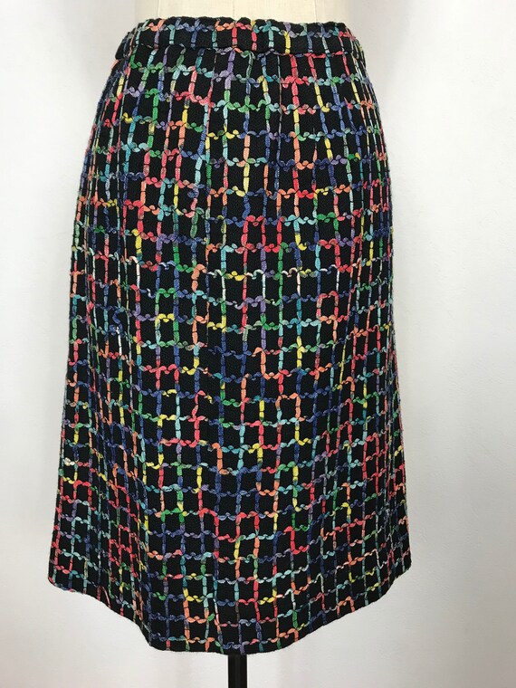 1980’s skirt, Checked skirt, Vintage skirt, Wool … - image 5